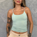 Regata Fitness Feminina em Poliamida – Alça Fina, Caimento Slim e Conforto Premium