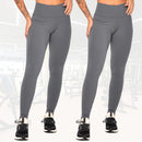 Kit com 2 Calças Legging Femininas em Suplex – Cintura Alta e Zero Transparência