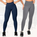 Kit com 2 Calças Legging Femininas em Suplex – Cintura Alta e Zero Transparência