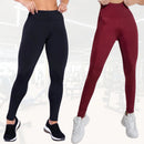 Kit com 2 Calças Legging Femininas em Suplex – Cintura Alta e Zero Transparência