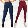 Kit com 2 Calças Legging Femininas em Suplex – Cintura Alta e Zero Transparência