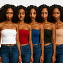 Kit com 5 Tops Faixa Femininos – Tube Top Tomara que Caia Leve | Estilo Blogueirinha