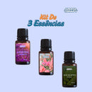 Kit Umidificador Aromatizador com 3 Essências 20ml – Bem-Estar, Relaxamento e Conforto Diário