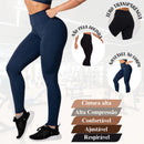 Kit com 2 Calças Legging Femininas em Suplex – Cintura Alta e Zero Transparência