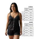 Pijama Baby Doll Amamentação Luxo – Modelo Americano com Botões e Conforto Premium