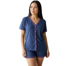 Pijama Baby Doll Amamentação Luxo – Modelo Americano com Botões e Conforto Premium